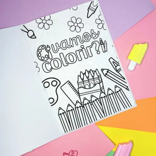 Livrinho De Colorir+ Lápis De Cor- Dia Das Crianças