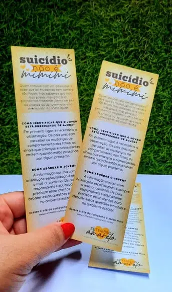Marca Página- Setembro Amarelo