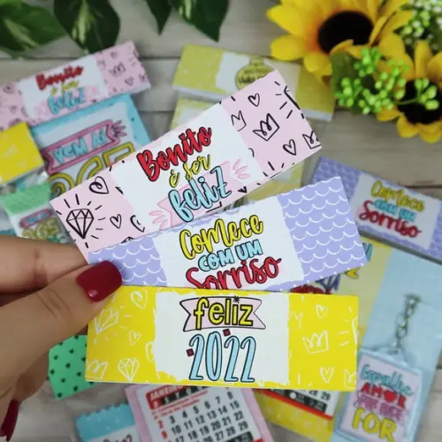 Mini Calendário 2024 com Balinha- Ano Novo
