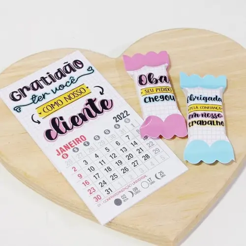 Mini Calendário Cliente 2022- COM imã