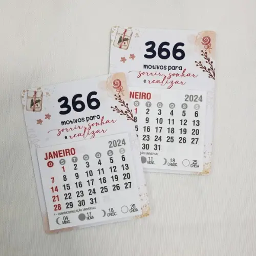 Mini Calendário com Imã