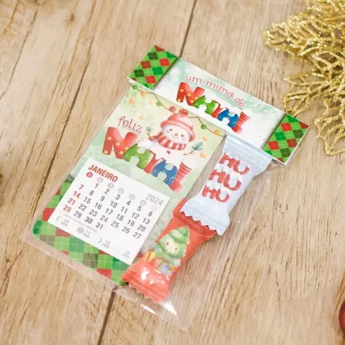 Mini Calendário com Imá e 2 Balinhas- Natal
