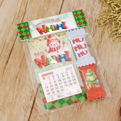 Mini Calendário com Imá e 2 Balinhas- Natal