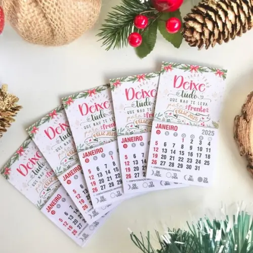 Mini Calendário de Imã (calendário de Geladeira)