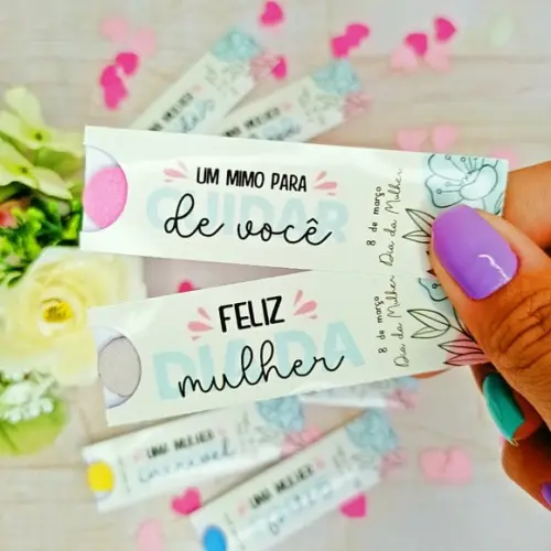 Mini Lixa com Card- Dia da Mulher