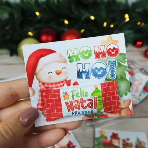 NATAL- CARTÃO COM BALINHA