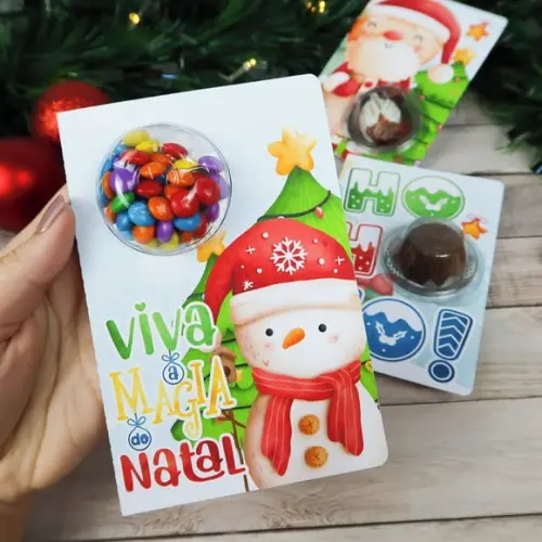 Natal- Cartão com Coloreti (doces)