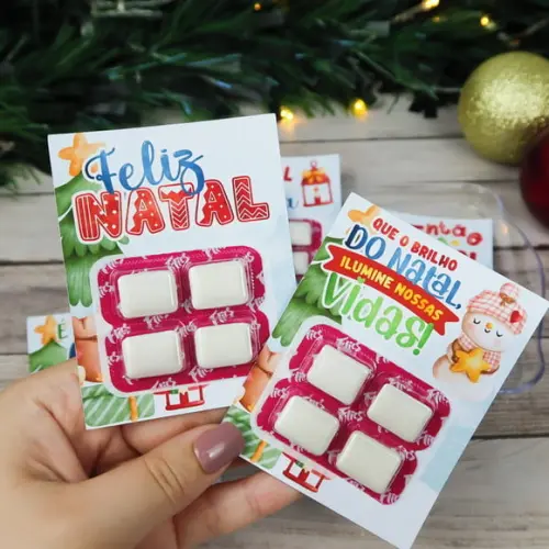 Natal- Cartão Com Chiclete