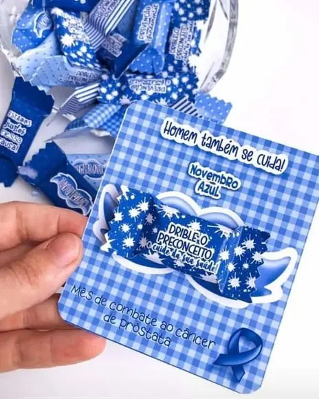 NOVEMBRO AZUL- Card com bala