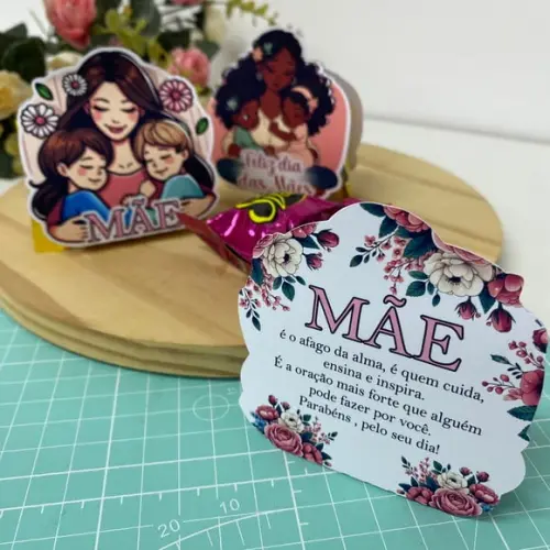 Porta Bombom com Bombom- Dia das Mães