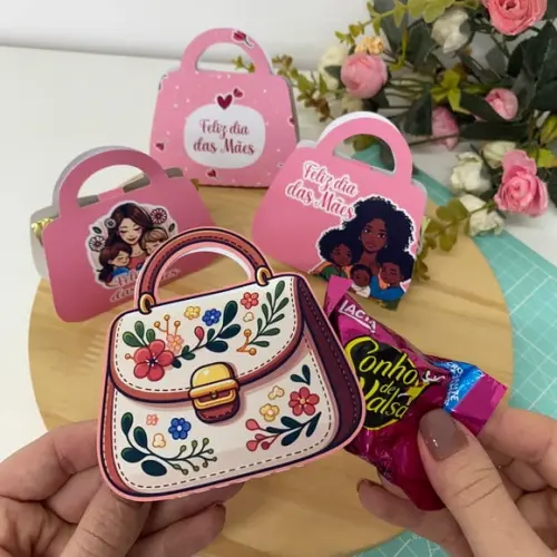 Porta Bombom com Bombom- Dia das Mães