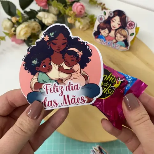 Porta Bombom com Bombom- Dia das Mães