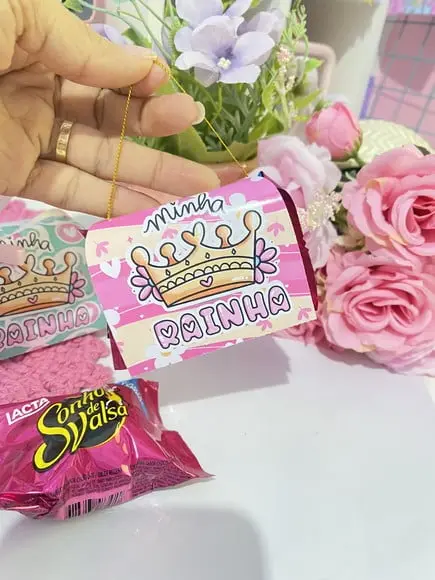 Porta Bombom com Bombom- Dia das Mães