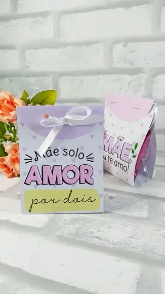 Porta Bombom com Bombom- Dia das Mães