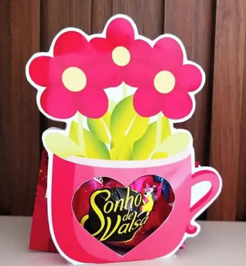 Porta Bombom com Bombom- Dia das Mães