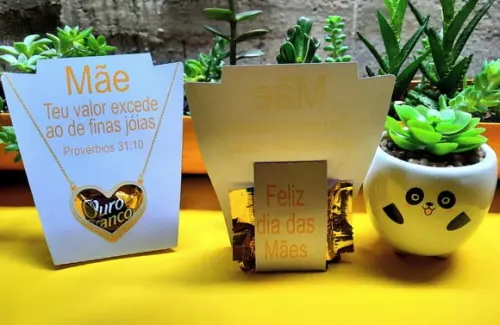 Porta Bombom com Bombom- Dia das Mães