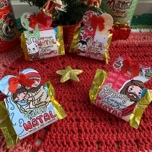 Porta Bombom com Bombom- Natal