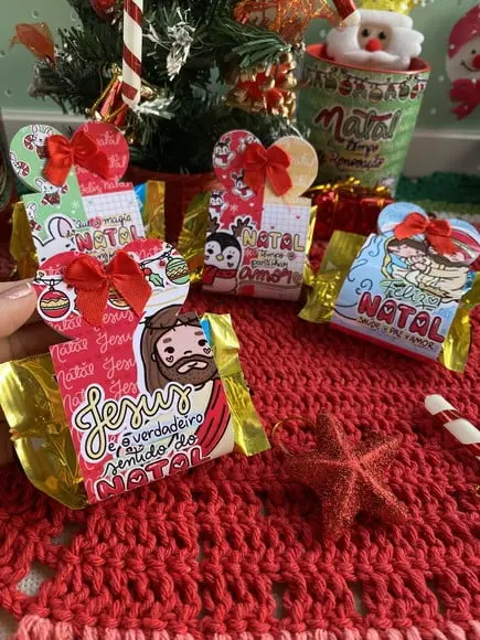 Porta Bombom com Bombom- Natal