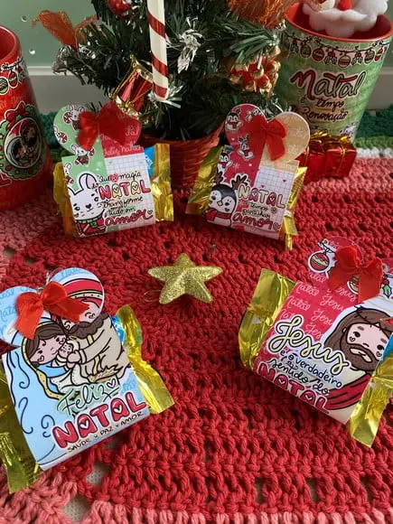Porta Bombom com Bombom- Natal
