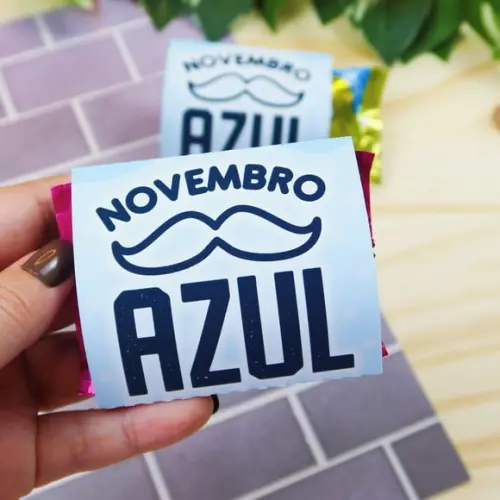 Porta Bombom com Bombom- Novembro Azul