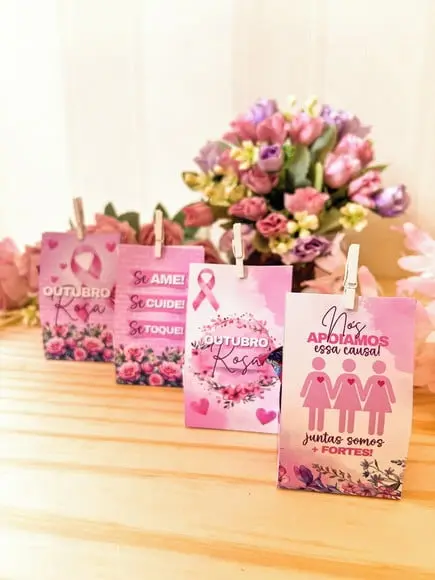Porta Bombom com Bombom- Outubro Rosa