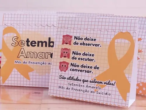 Porta Bombom com Bombom- Setembro Amarelo