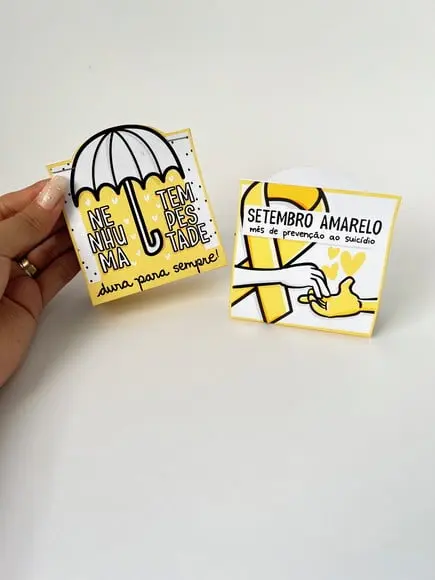 Porta Bombom Com Bombom- Setembro Amarelo