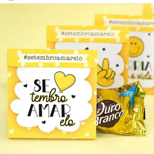 Porta Bombom com Bombom- Setembro Amarelo