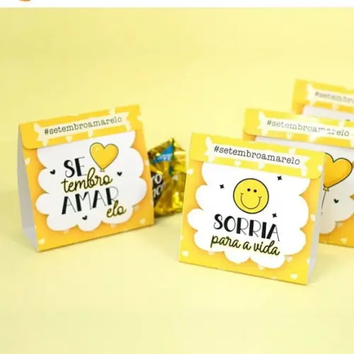 Porta Bombom com Bombom- Setembro Amarelo