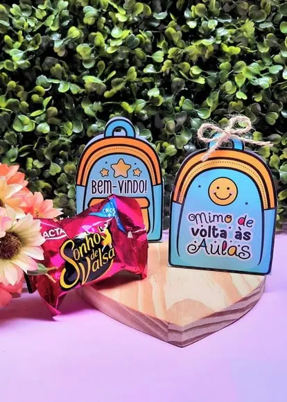 Porta Bombom com Bombom- Volta as Aulas
