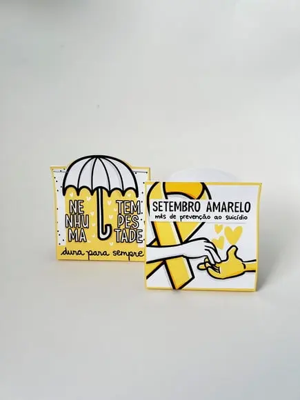 Porta Bombom com Bombom- Setembro Amarelo -leia a Descrição!