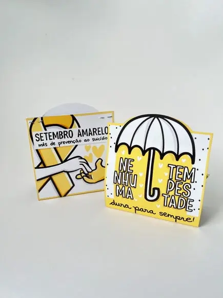 Porta Bombom com Bombom- Setembro Amarelo -leia a Descrição!