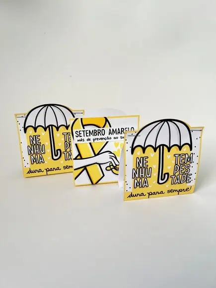 Porta Bombom com Bombom- Setembro Amarelo -leia a Descrição!