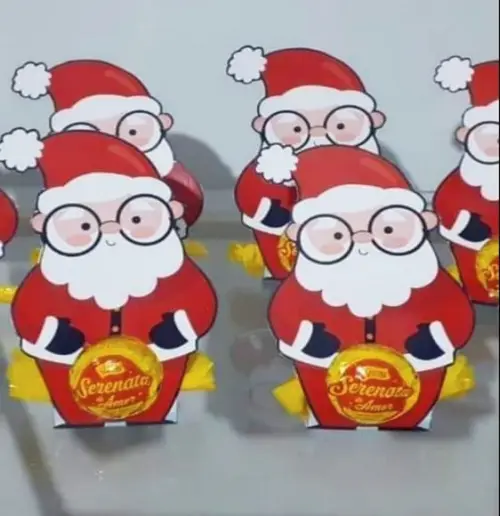 Porta Bombom Papai Noel Com Bombom