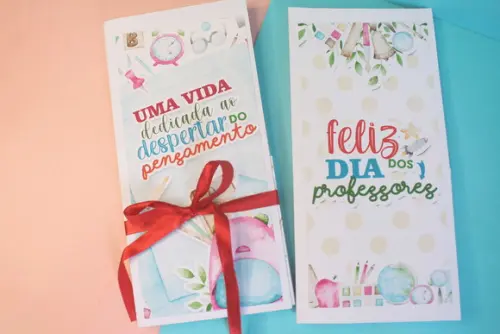 Porta Chocolate com Barra de Chocolate 90g-dia dos Professor