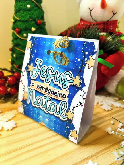 Porta Confeti + Confeti- Mimo de Natal