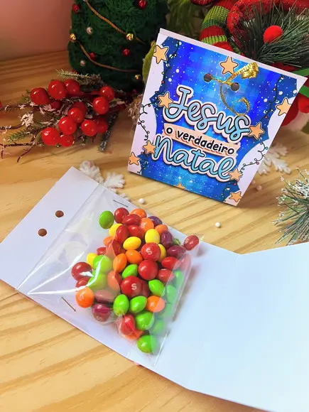 Porta Confeti + Confeti- Mimo de Natal