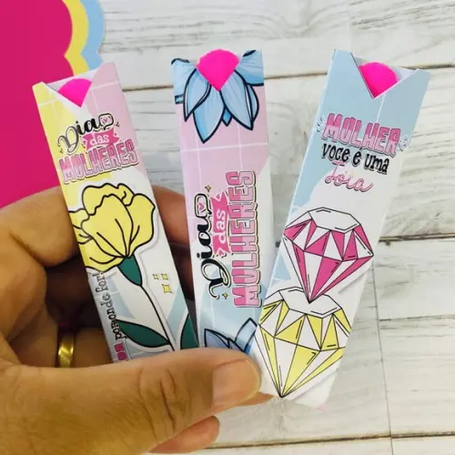 Porta Mini Lixa com Mini Lixa- Dia da Mulher
