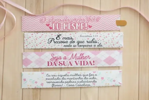 Porta Mini Lixa com 1 Mini Lixa- Dia da Mulher