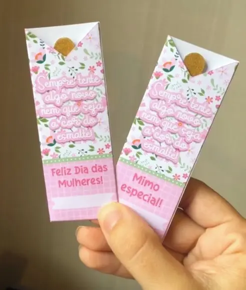 Porta Mini Lixa com Mini Lixa- Dia da Mulher