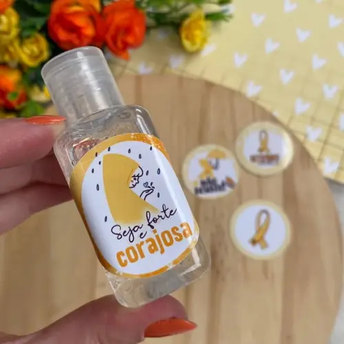 Potinho com Alcool em Gel- Setembro Amarelo