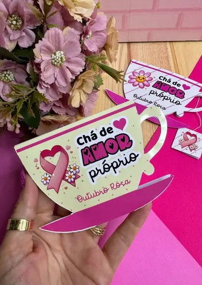 Sachê de Chá- Outubro Rosa