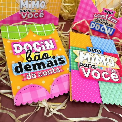 Saquinho com 2 Paçocas- Festa Junina