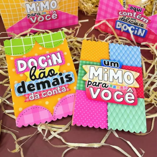 Saquinho com 2 Paçocas- Festa Junina