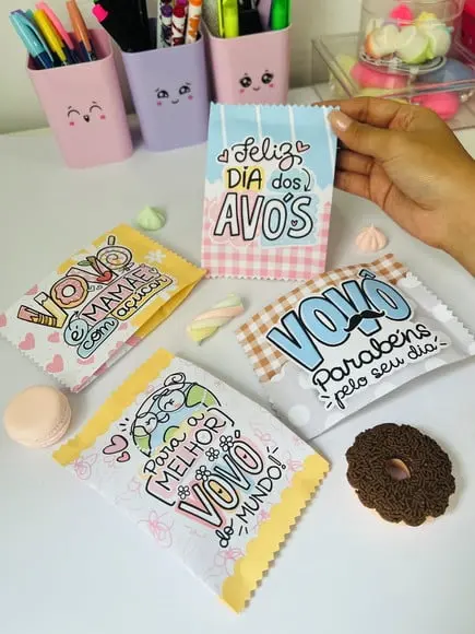 Saquinho com 3 Chocolates- Dia dos Avós