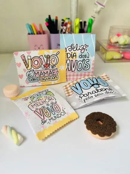 Saquinho com 3 Chocolates- Dia dos Avós