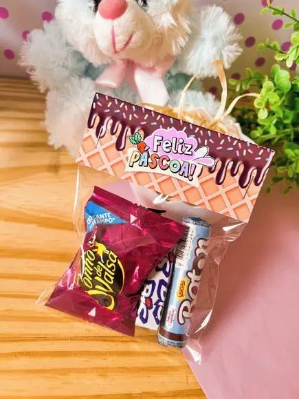 Saquinho com 3 Chocolates- Páscoa