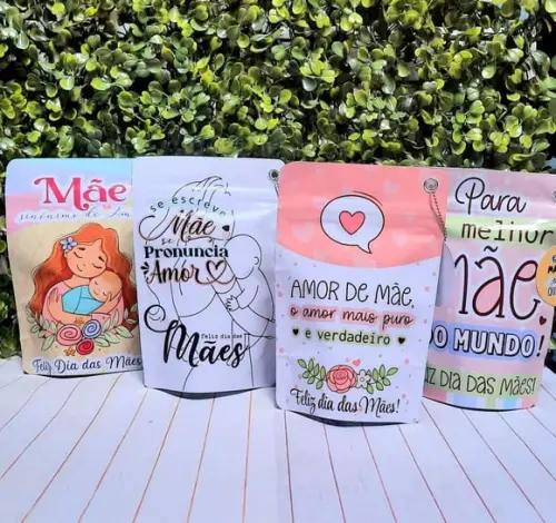 Saquinho com 4 Chocolates- Dia das Mães
