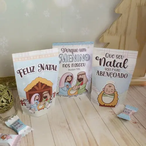 Saquinho com 4 Chocolates- Natal