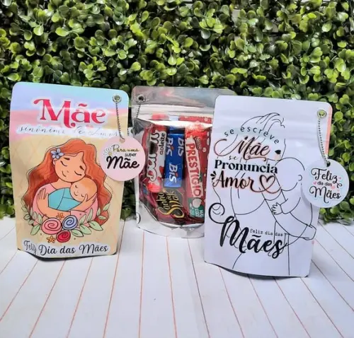Saquinho com 4 Chocolates- Dia das Mães
